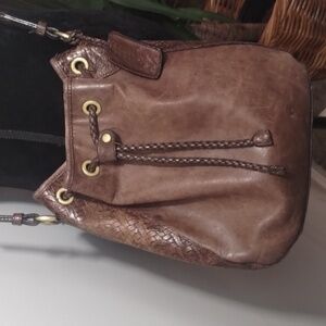 Genuine Leather Bucket Bag by The Leather Company